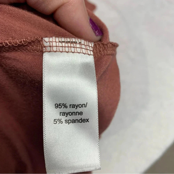 Maurice’s 24/7 dark coral sundress size small very stretchy has pockets - Picture 6 of 7